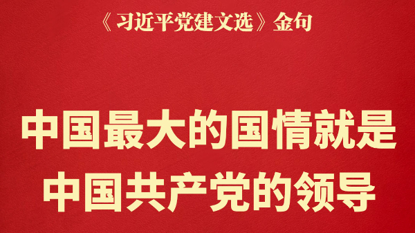中国最大的国情就是中国共产党的领导